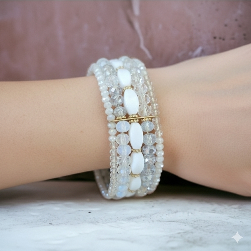 Baby Blue and White Stunning Bracelet
